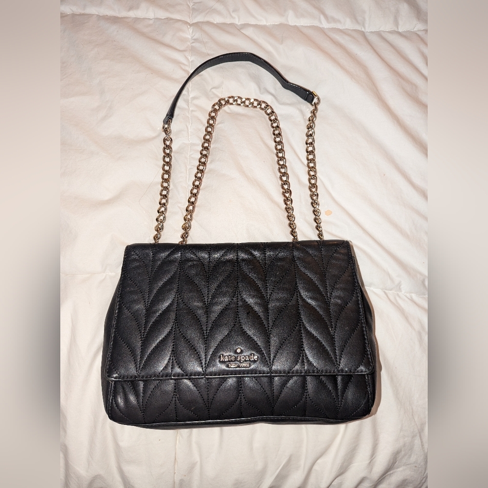 ♥️♠️Kate Spade Black Quilted Crossbody